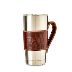 Best Dad Ever! Faux Leather Wrap Tumbler. New